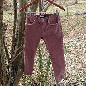 Express Brown mid rise legging Corduroy's